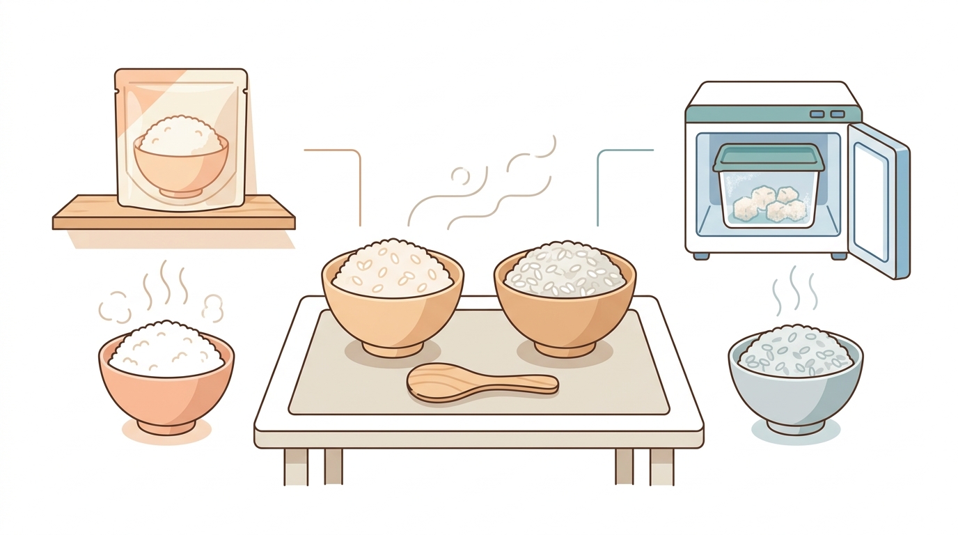 パックご飯と冷凍ご飯、リアルな味と食感の違いは?